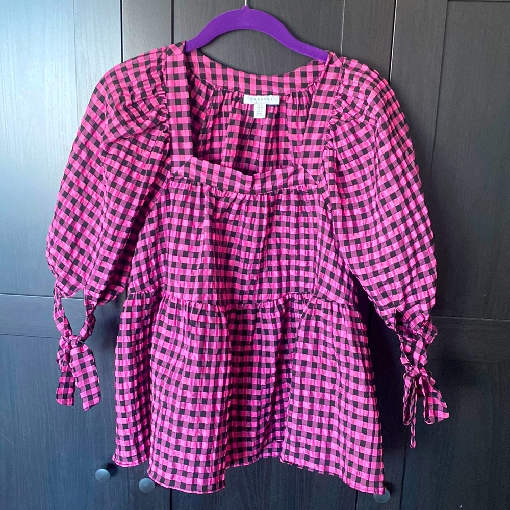Top shop US 2 neon check